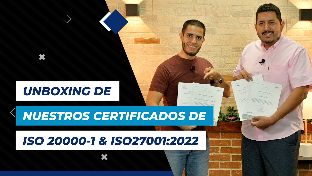 UNBOXING de nuestros certificados de ISO 20000 1 ISO 27001 2022 Quanti Guides